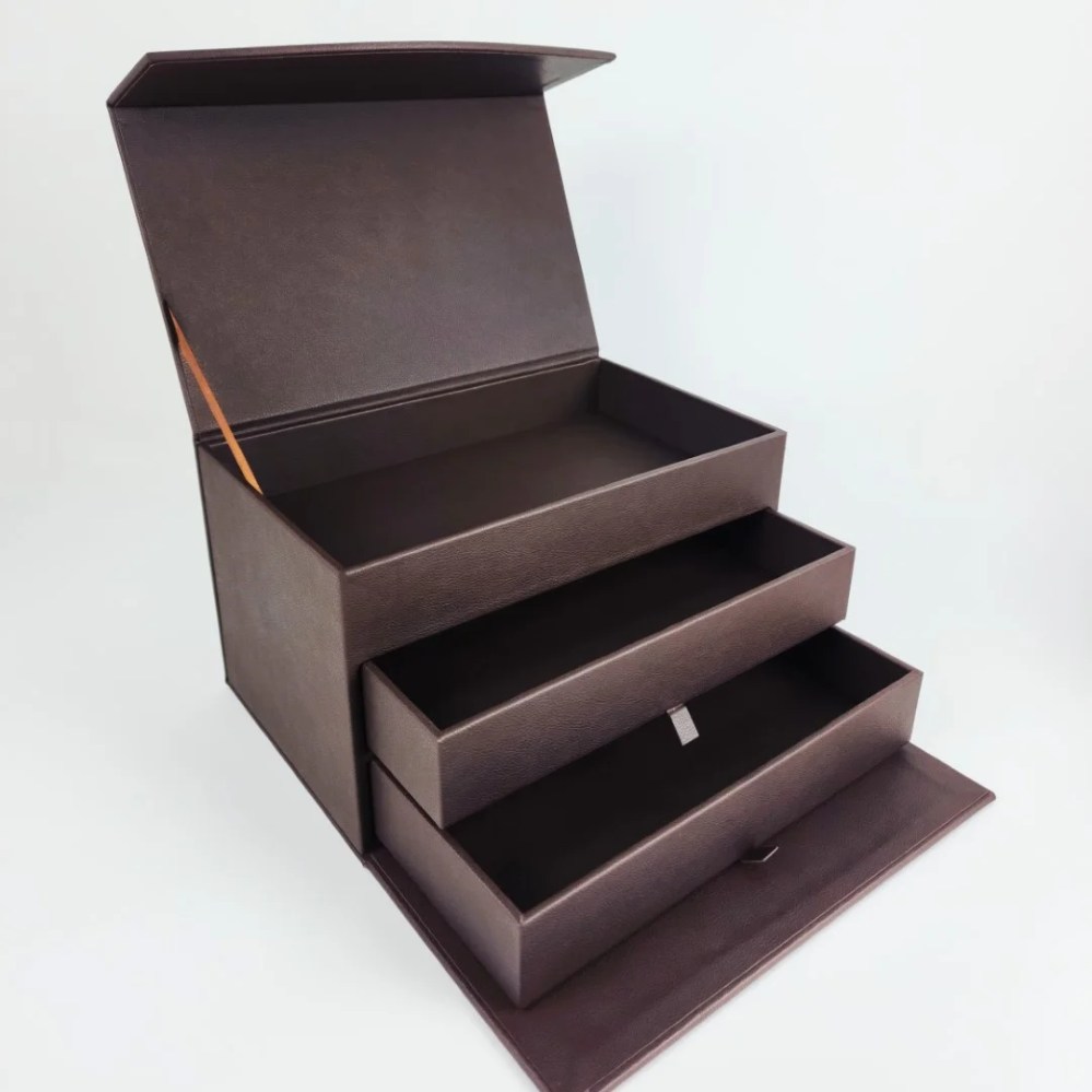 PU Leather Drawer Box – 3 Layers – Premium Gift Box — PU Leather Drawer Box – 3 Layers – Premium Gift Box — ready-made or custom-branded with your logo, delivered across Dubai & the UAE.