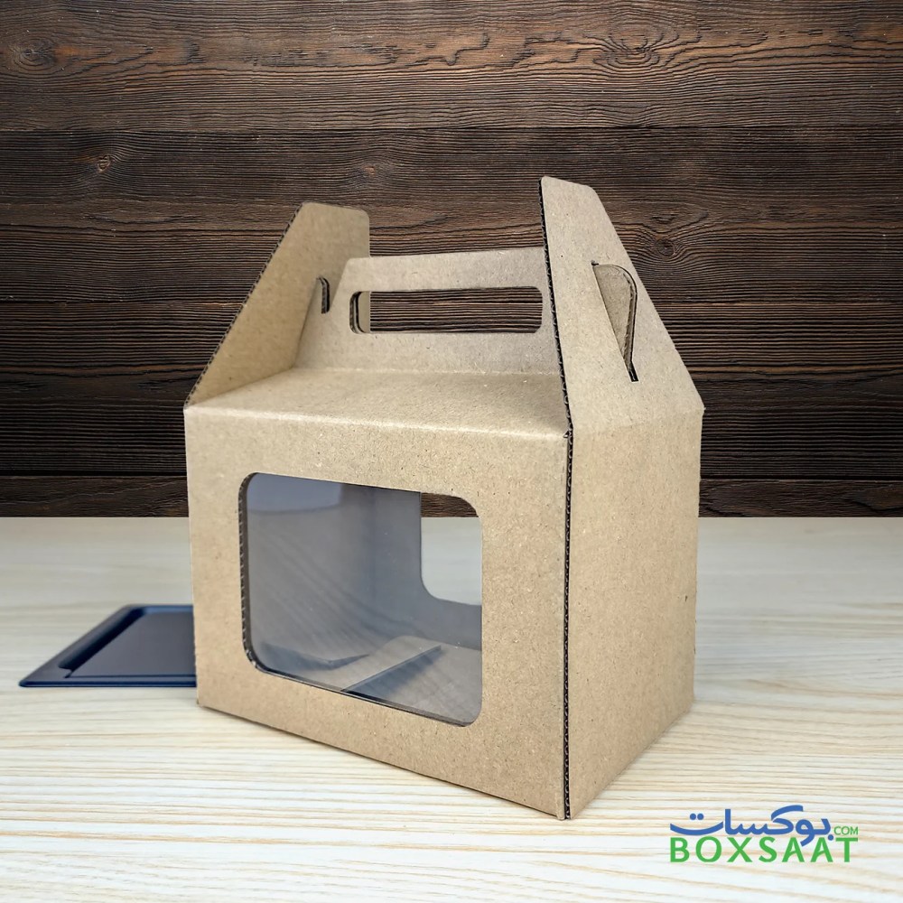 Corrugated Gift Box with PVC Window – Small Size – 10Lx15Wx11H cm — Corrugated Gift Box with PVC Window – Small Size – 10Lx15Wx11H cm — ready-made or custom-branded with your logo, delivered across Dubai & the UAE.