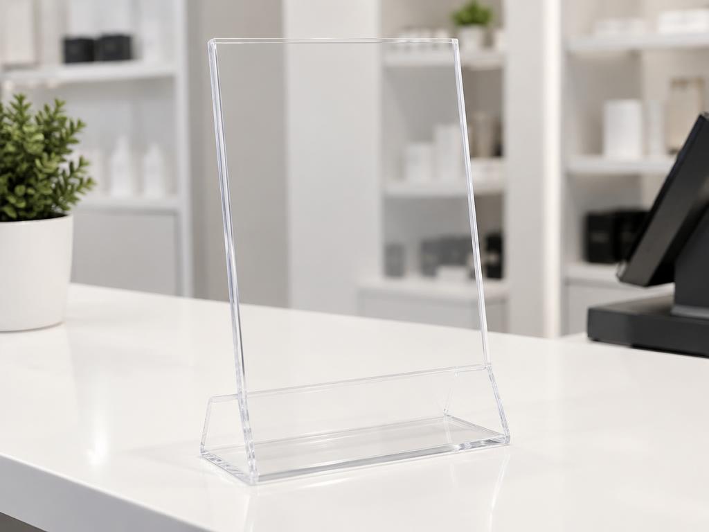 Acrylic Display Products — Acrylic Display Products in Dubai — laser-cut acrylic display range covering menu holders.