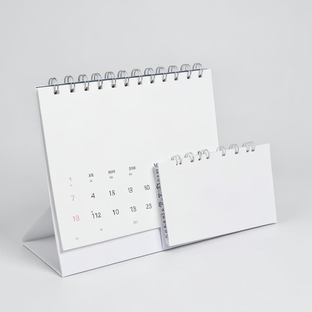 Calendars — Calendars branded to your artwork — 130gsm gloss art paper options, matt lamination and full colour matching, produced in Dubai.
