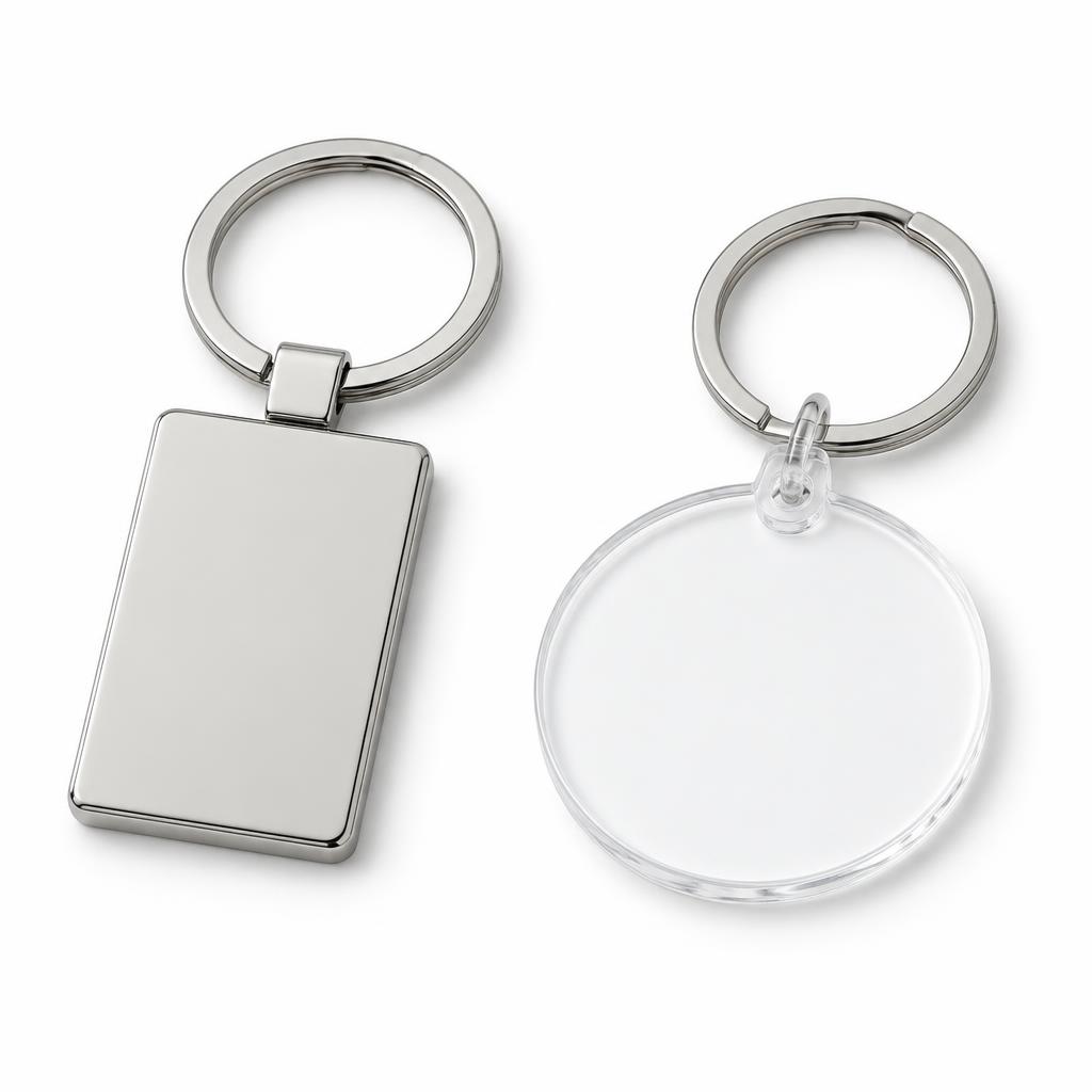 Customized Keyring — Customized Keyring branded to your artwork — zinc alloy options, laser engraving and full colour matching, produced in Dubai.