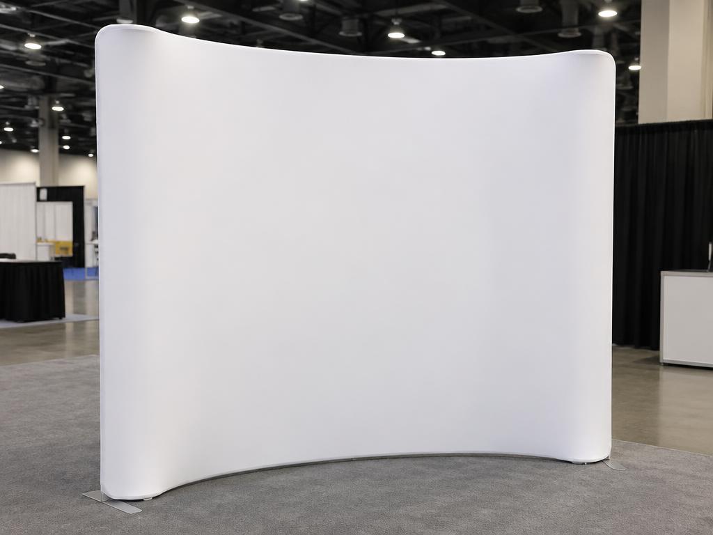 Fabric Pop-Up Stand – Straight — Fabric Pop-Up Stand – Straight in Dubai — pop-up frame with a one-piece fabric graphic that stays attached.