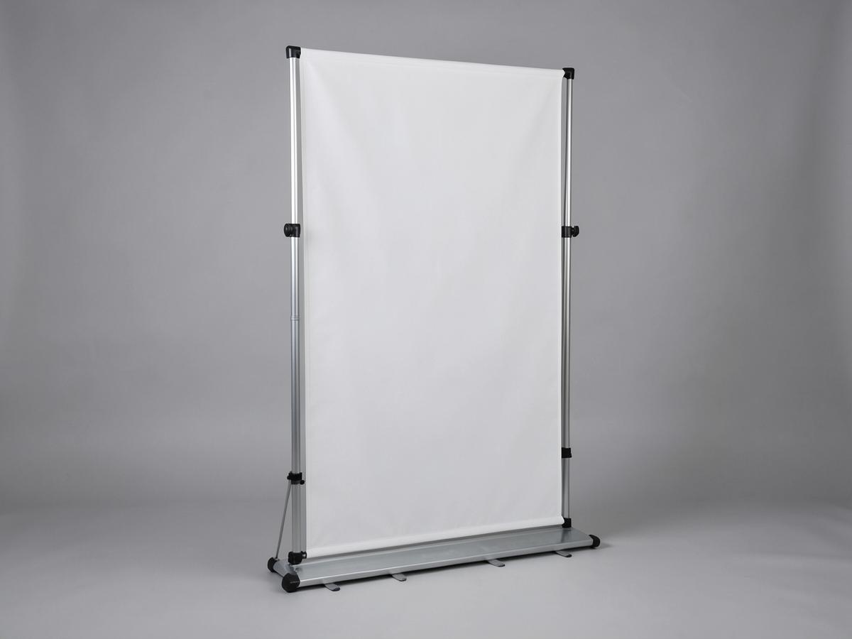 Frame Banner — Frame Banner branded to your artwork — 440gsm pvc flex banner options, retractable aluminium cassette and full colour matching, produced in Dubai.