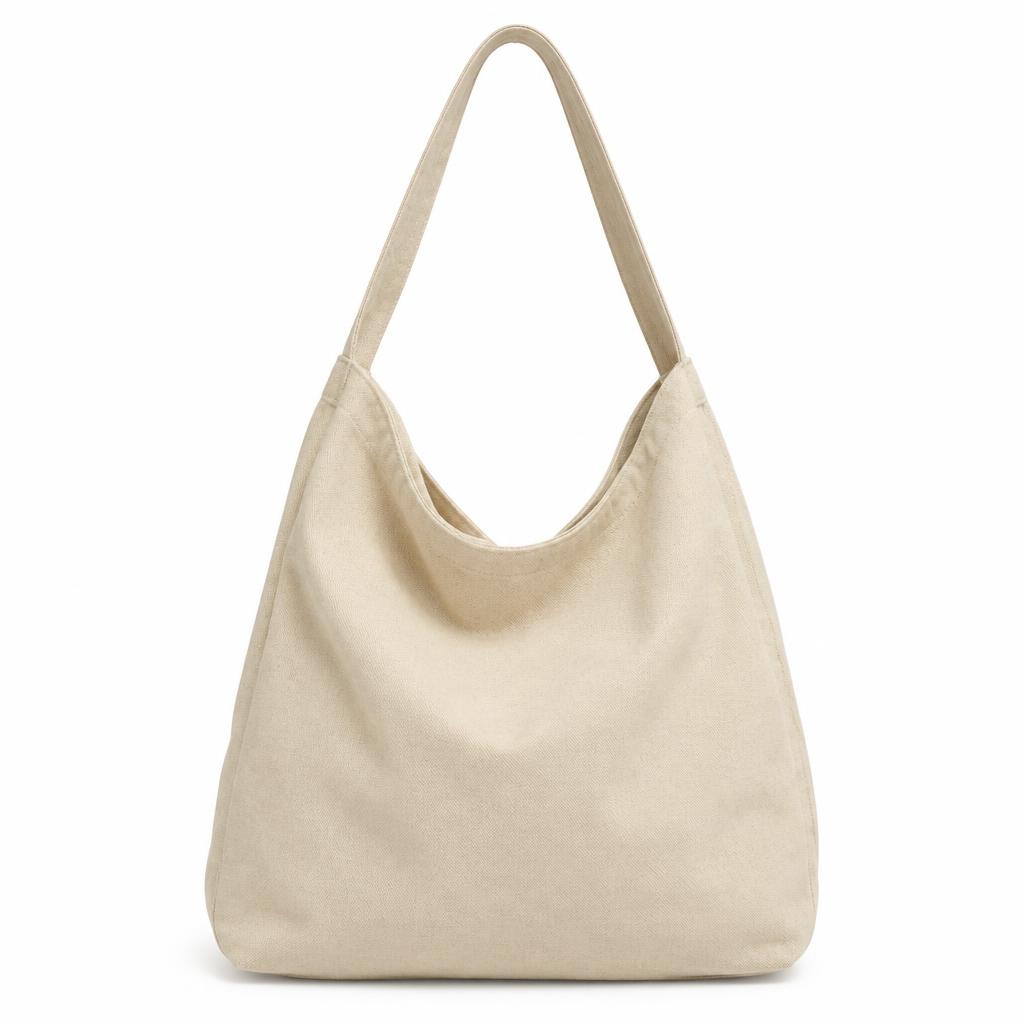 Hobo Tote Bag — Hobo Tote Bag branded to your artwork — 10oz natural cotton canvas options, screen print and full colour matching, produced in Dubai.