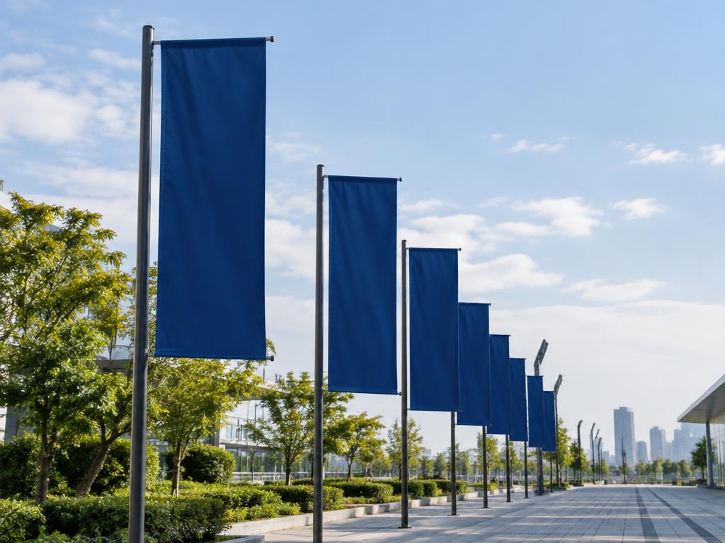 L-Shape Flag Medium — L-Shape Flag Medium in Dubai — medium L-shaped flag for entrances.