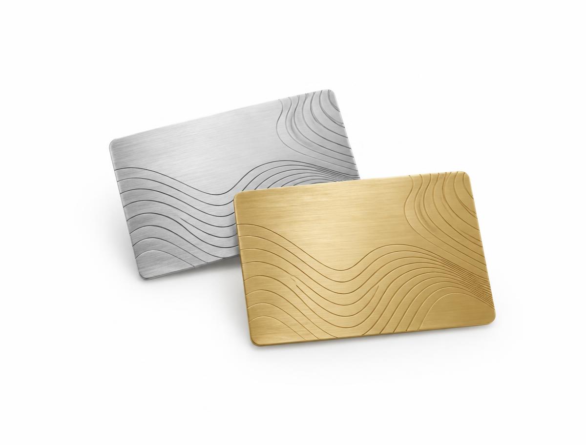 Metal Business Cards — Metal Business Cards branded to your artwork — 350gsm matt art card options, matt lamination and full colour matching, produced in Dubai.