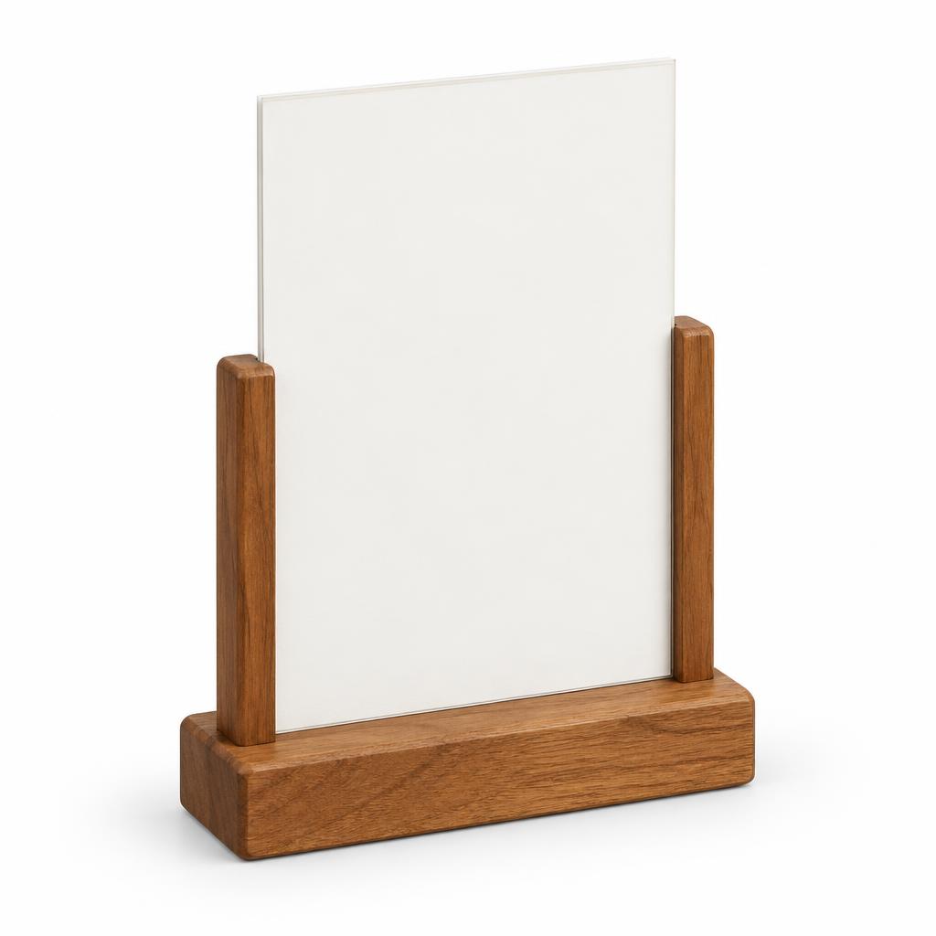 Personalized Menu Stand — Personalized Menu Stand branded to your artwork — 130gsm gloss art paper options, matt lamination and full colour matching, produced in Dubai.
