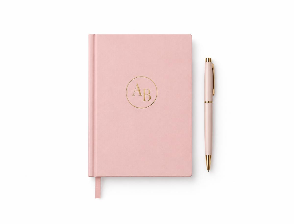 Personalized Notebook — Personalized Notebook branded to your artwork — pu leatherette cover options, foil blocking and full colour matching, produced in Dubai.