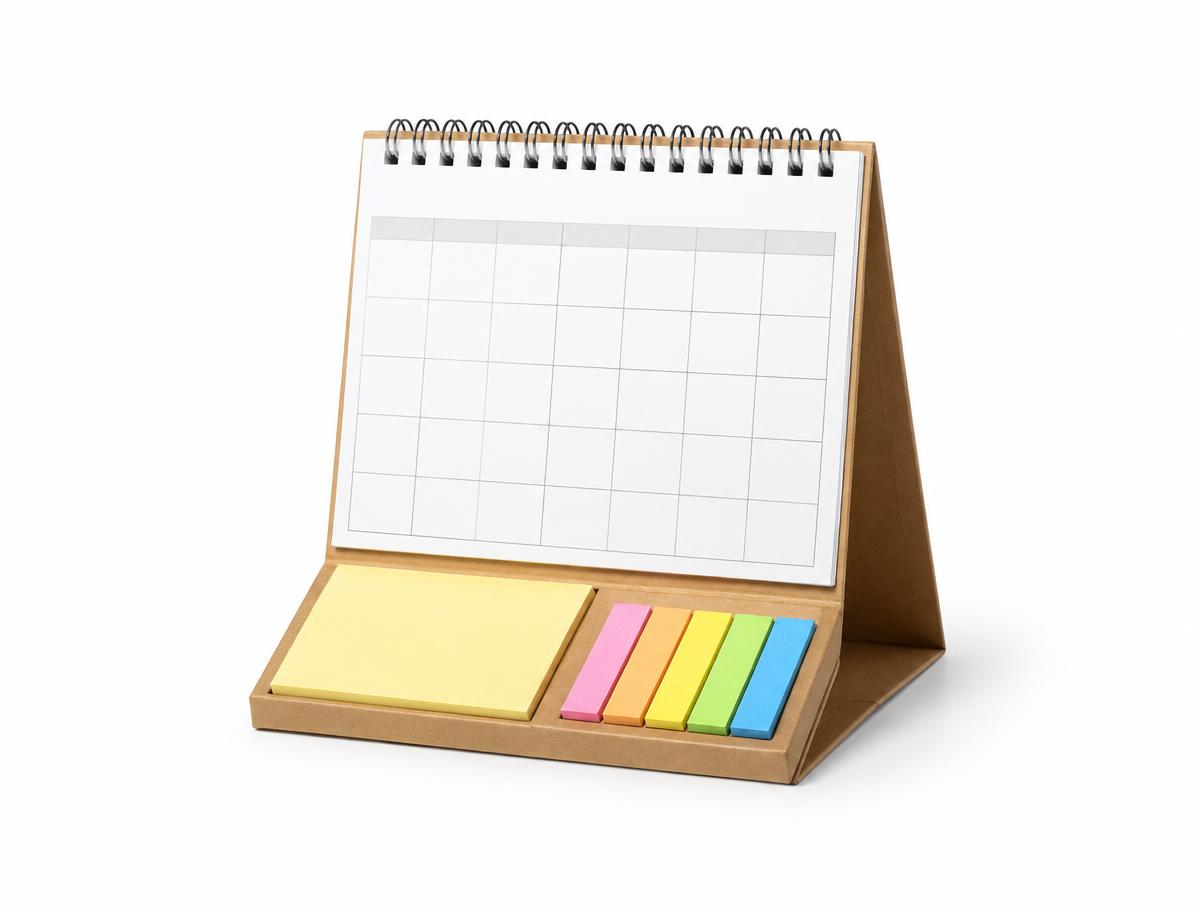 Sticky Notepad And Calendars — Sticky Notepad And Calendars branded to your artwork — pu leatherette cover options, foil blocking and full colour matching, produced in Dubai.