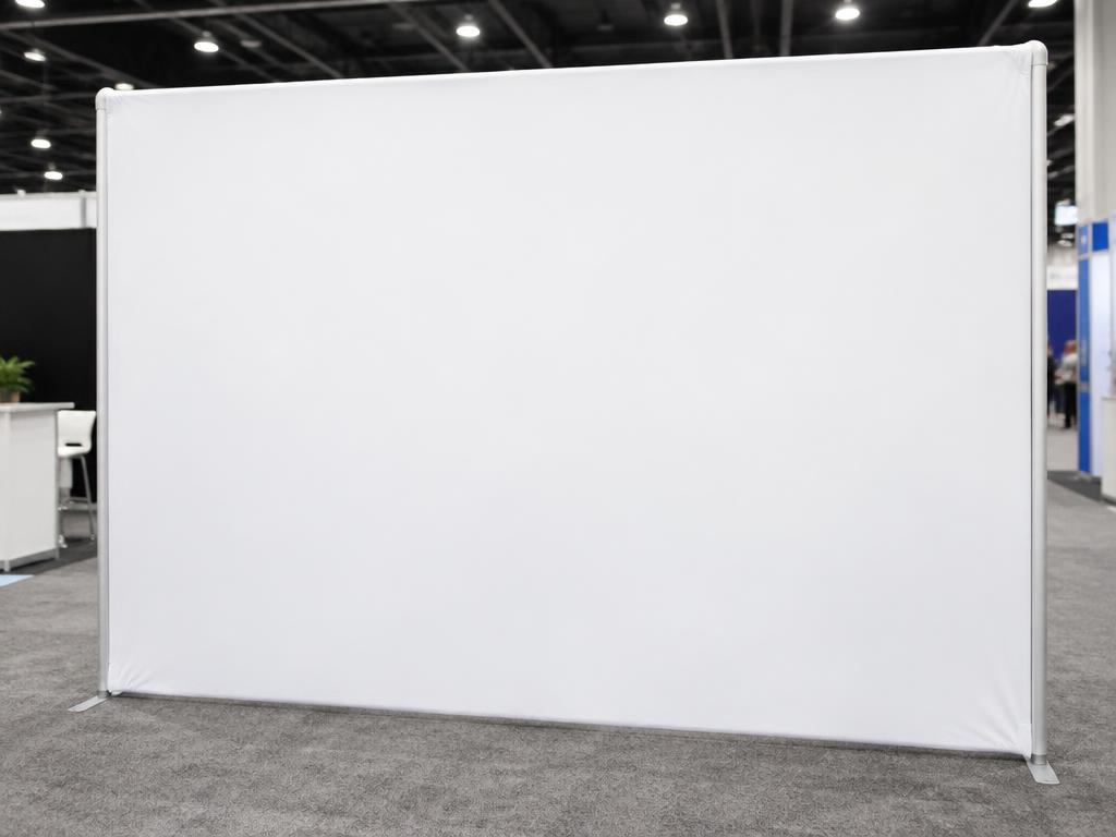 Tension Fabric Stand – Straight — Tension Fabric Stand – Straight in Dubai — straight tension fabric backdrop with a seamless printed graphic.