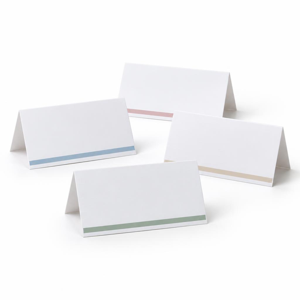Tent Card — Tent Card branded to your artwork — 130gsm gloss art paper options, matt lamination and full colour matching, produced in Dubai.