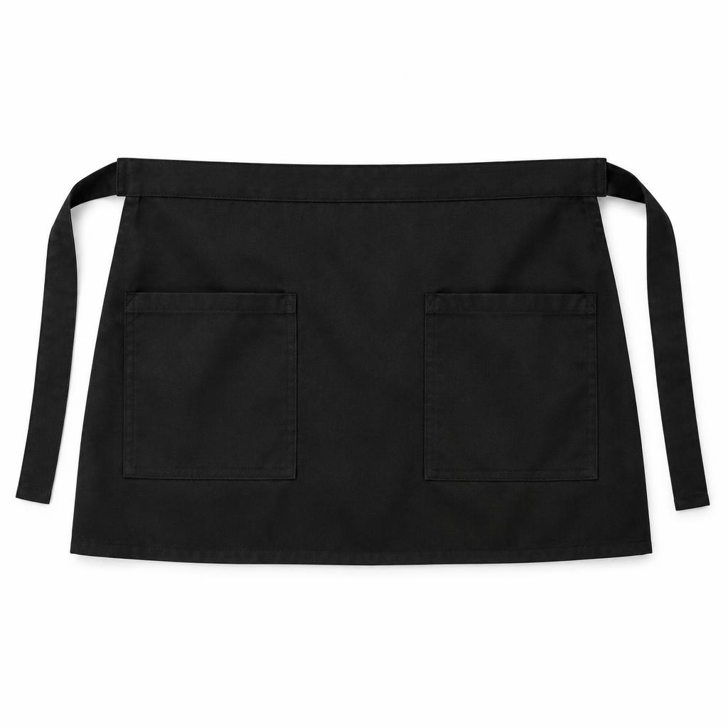 Waist Apron — Waist Apron branded to your artwork — 180gsm combed cotton options, screen printing and full colour matching, produced in Dubai.